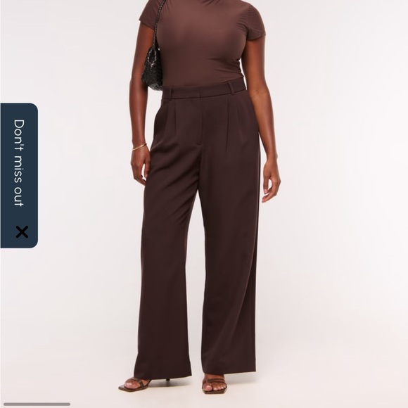 Abercombie and Fitch Sloane Tailored Wide Leg Pant - Picture 1 of 9